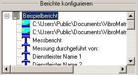 1. Berichte konfigurieren