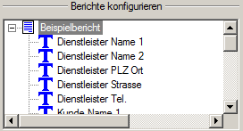 1. Berichte konfigurieren