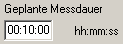 8. Geplante Messdauer