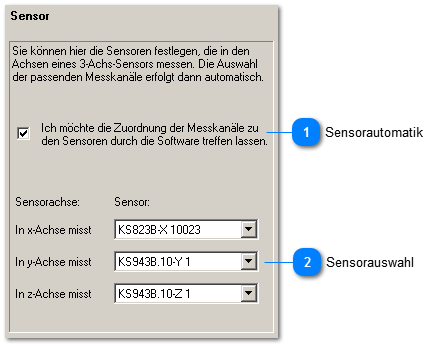 Einstellungen für Sensor