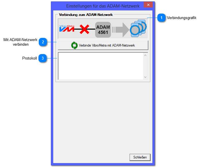 Verbindung zum ADAM-Netzwerk herstellen
