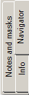1. Tabs for the selection  of control areas